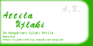 attila ujlaki business card